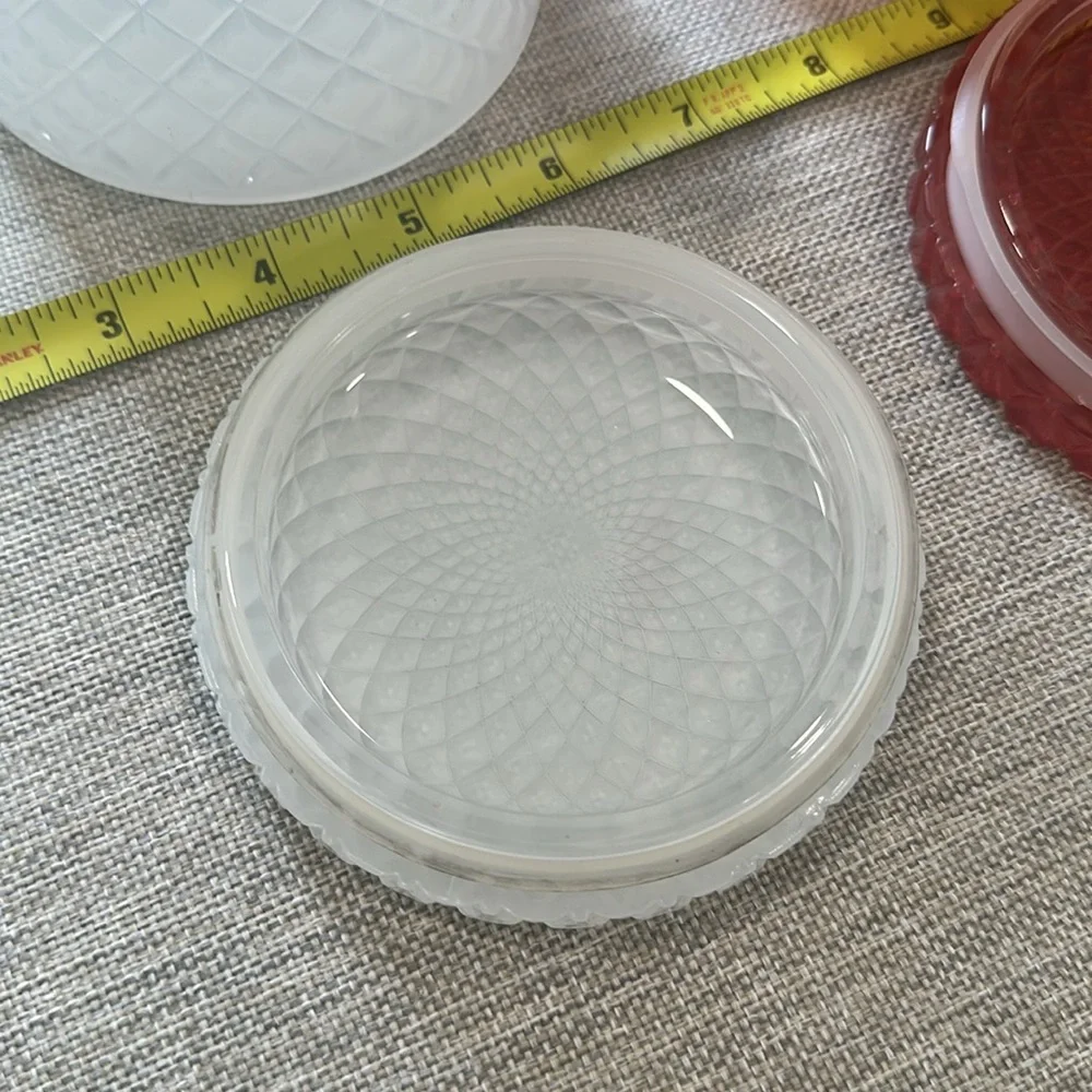❤️🤍 Set of Two Vintage Style Glass Bathroom Organizers